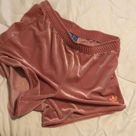 velvet adidas shorts